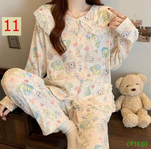 25HA0711.07 - BỘ DÀI MẶC NHÀ VIỀN BÈO TIỂU THƯ