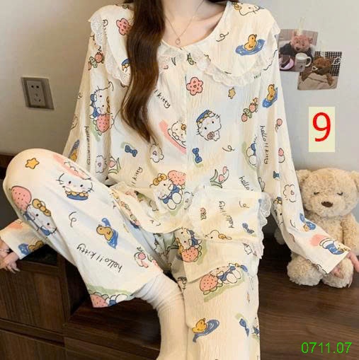 25HA0711.07 - BỘ DÀI MẶC NHÀ VIỀN BÈO TIỂU THƯ