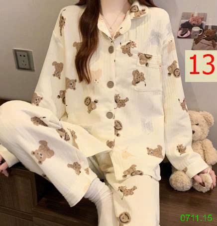 25HA0711.15 - BỘ PIZAMA NHIỀU LỚP ẤM ÁP CHO NỮ