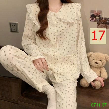 25HA0711.07 - BỘ DÀI MẶC NHÀ VIỀN BÈO TIỂU THƯ