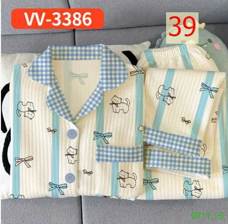 25HA0711.15 - BỘ PIZAMA NHIỀU LỚP ẤM ÁP CHO NỮ