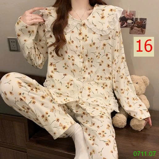 25HA0711.07 - BỘ DÀI MẶC NHÀ VIỀN BÈO TIỂU THƯ