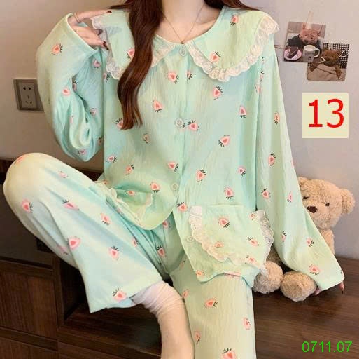 25HA0711.07 - BỘ DÀI MẶC NHÀ VIỀN BÈO TIỂU THƯ