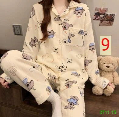 25HA0711.15 - BỘ PIZAMA NHIỀU LỚP ẤM ÁP CHO NỮ