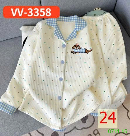 25HA0711.15 - BỘ PIZAMA NHIỀU LỚP ẤM ÁP CHO NỮ