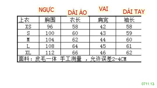 25HA0711.13 - ÁO KHOÁC DA LÌ LÓT FULL LÔNG SIÊU DÀY ẤM