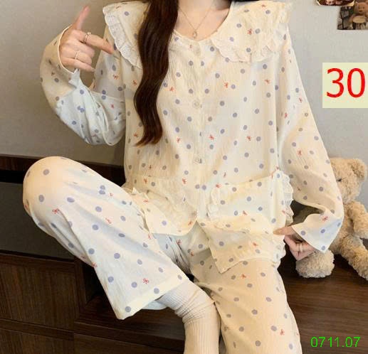 25HA0711.07 - BỘ DÀI MẶC NHÀ VIỀN BÈO TIỂU THƯ