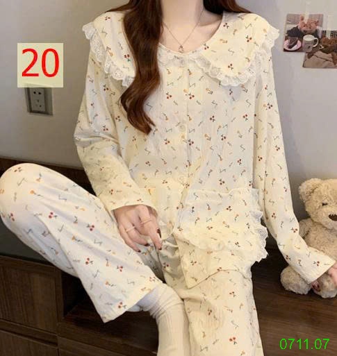 25HA0711.07 - BỘ DÀI MẶC NHÀ VIỀN BÈO TIỂU THƯ