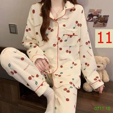 25HA0711.15 - BỘ PIZAMA NHIỀU LỚP ẤM ÁP CHO NỮ