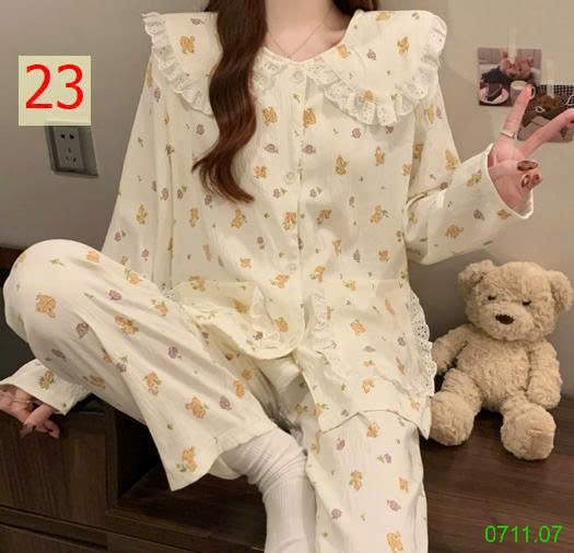 25HA0711.07 - BỘ DÀI MẶC NHÀ VIỀN BÈO TIỂU THƯ