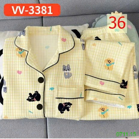 25HA0711.15 - BỘ PIZAMA NHIỀU LỚP ẤM ÁP CHO NỮ