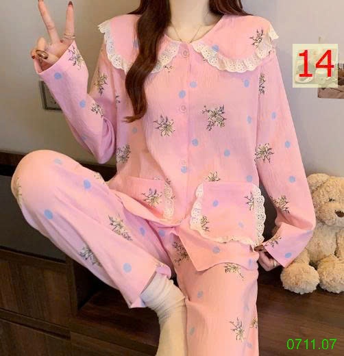 25HA0711.07 - BỘ DÀI MẶC NHÀ VIỀN BÈO TIỂU THƯ