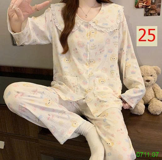 25HA0711.07 - BỘ DÀI MẶC NHÀ VIỀN BÈO TIỂU THƯ
