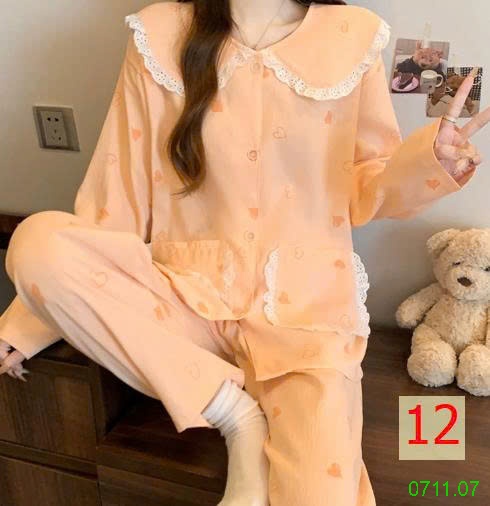 25HA0711.07 - BỘ DÀI MẶC NHÀ VIỀN BÈO TIỂU THƯ