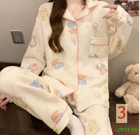 25HA0711.15 - BỘ PIZAMA NHIỀU LỚP ẤM ÁP CHO NỮ