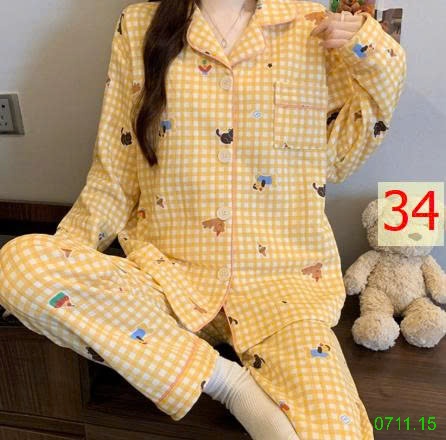 25HA0711.15 - BỘ PIZAMA NHIỀU LỚP ẤM ÁP CHO NỮ