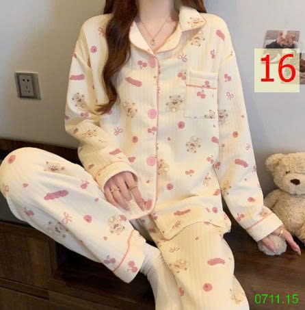 25HA0711.15 - BỘ PIZAMA NHIỀU LỚP ẤM ÁP CHO NỮ