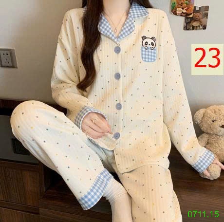 25HA0711.15 - BỘ PIZAMA NHIỀU LỚP ẤM ÁP CHO NỮ