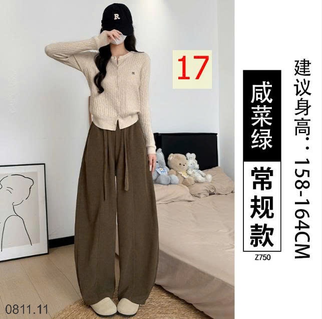 25HA0811.11 - QUẦN NHUNG TĂM DÁNG QUẢ LÊ CHO NỮ