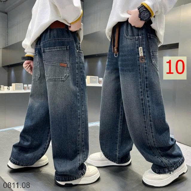 25HA0811.08 - QUẦN JEAN ỐNG RỘNG SIZE ĐẠI BÉ TRAI