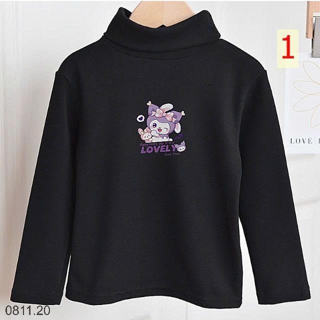 25HA0811.20 - SET 2 ÁO GIỮ NHIỆT CỔ LỌ KUROMI BÉ GÁI