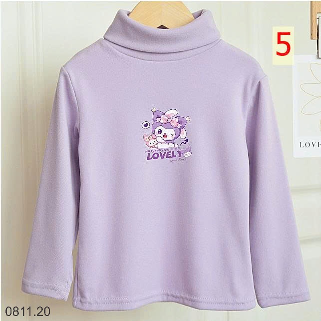 25HA0811.20 - SET 2 ÁO GIỮ NHIỆT CỔ LỌ KUROMI BÉ GÁI