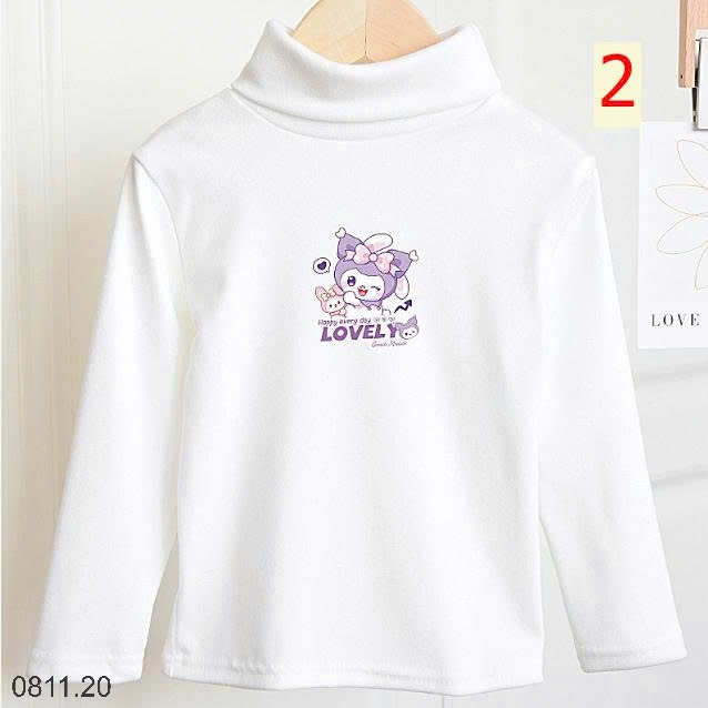 25HA0811.20 - SET 2 ÁO GIỮ NHIỆT CỔ LỌ KUROMI BÉ GÁI