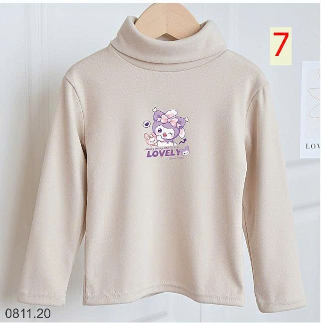 25HA0811.20 - SET 2 ÁO GIỮ NHIỆT CỔ LỌ KUROMI BÉ GÁI