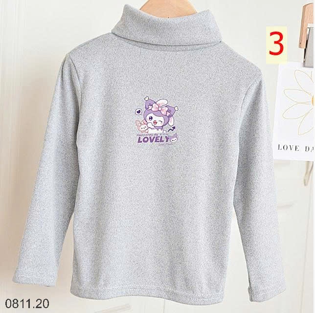 25HA0811.20 - SET 2 ÁO GIỮ NHIỆT CỔ LỌ KUROMI BÉ GÁI