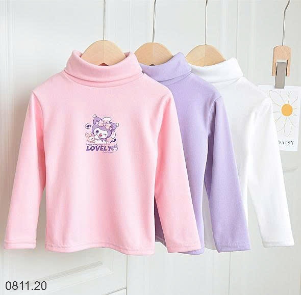 25HA0811.20 - SET 2 ÁO GIỮ NHIỆT CỔ LỌ KUROMI BÉ GÁI