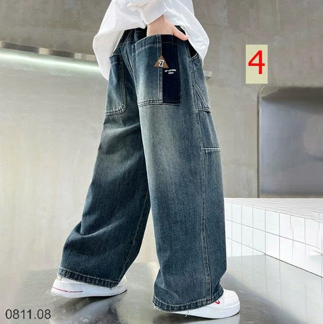 25HA0811.08 - QUẦN JEAN ỐNG RỘNG SIZE ĐẠI BÉ TRAI