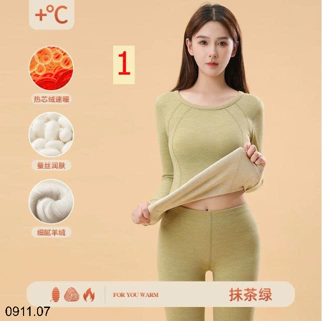 25HA0911.07 - BỘ GIỮ NHIỆT LÔNG CỪU CHO NỮ