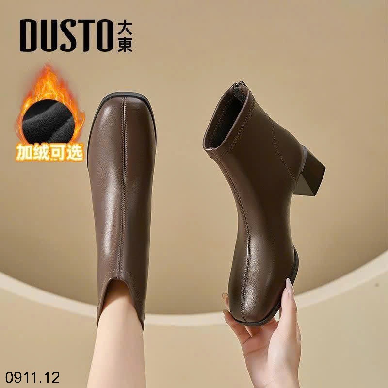 25HA0911.12 - BOOT GÓT VUÔNG CỔ NGẮN DUSTO