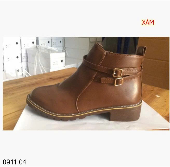 25HA0911.04 - GIÀY BỐT MARTIN CỔ THẤP NỮ