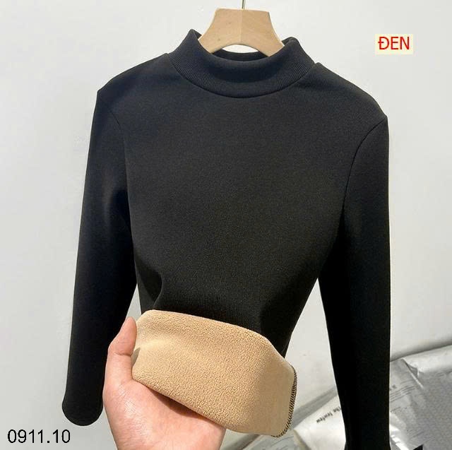 25HA0911.10 - ÁO GIỮ NHIỆT LÓT LÔNG CỔ LỌ CHO NỮ