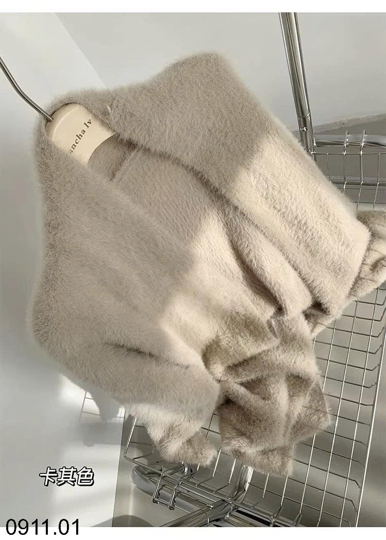 25HA0911.01 - ÁO CARDIGAN LEN LÔNG THỎ DÁNG DÀI