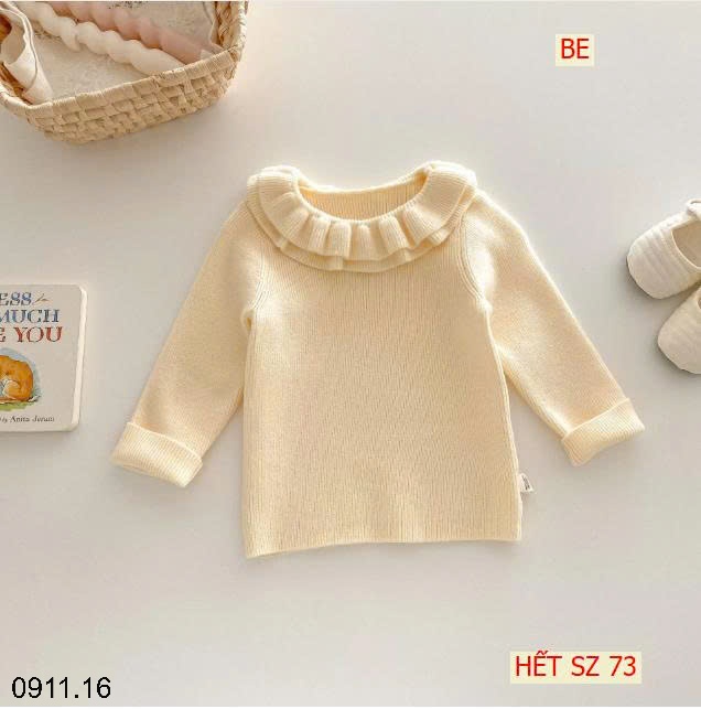 25HA0911.16 - ÁO LEN BÉ GÁI CỔ BÈO