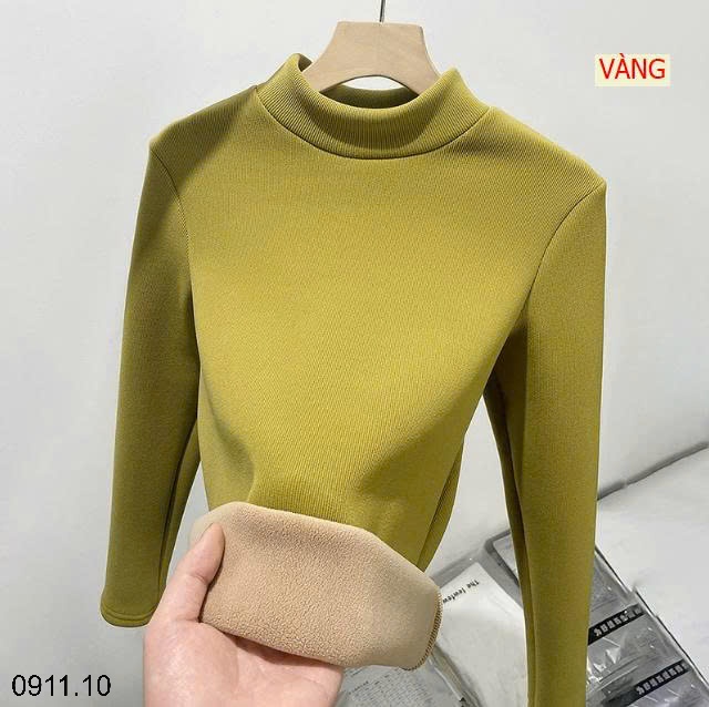 25HA0911.10 - ÁO GIỮ NHIỆT LÓT LÔNG CỔ LỌ CHO NỮ