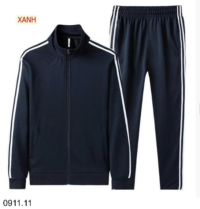 25HA0911.11 - BỘ NỈ THỂ THAO NAM KÉO KHÓA