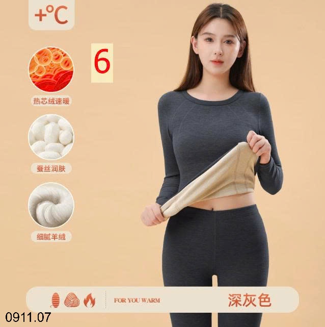 25HA0911.07 - BỘ GIỮ NHIỆT LÔNG CỪU CHO NỮ