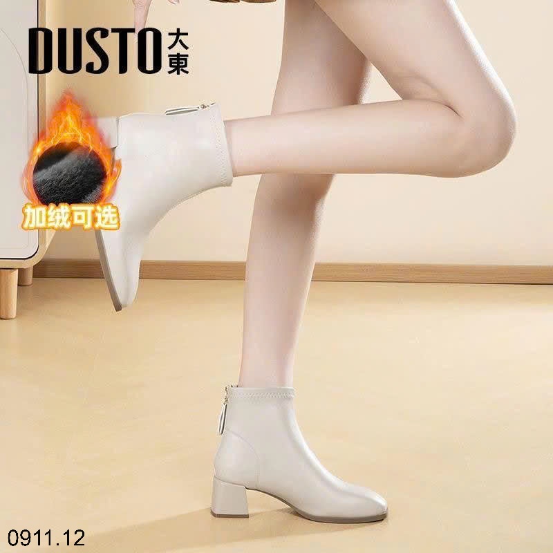 25HA0911.12 - BOOT GÓT VUÔNG CỔ NGẮN DUSTO