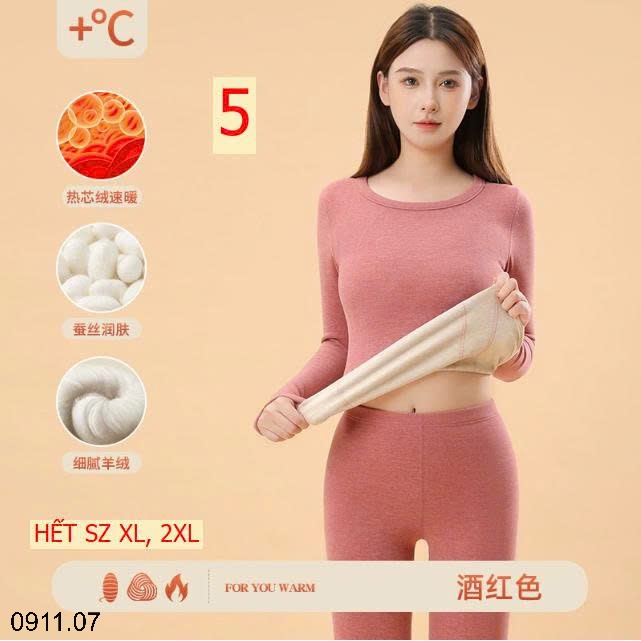 25HA0911.07 - BỘ GIỮ NHIỆT LÔNG CỪU CHO NỮ