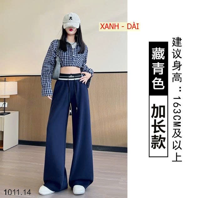25HA1011.14 - QUẦN NỈ DÁNG XUÔNG CẠP CAO ALLA