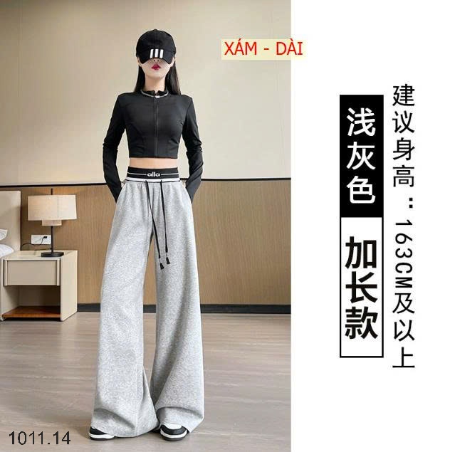 25HA1011.14 - QUẦN NỈ DÁNG XUÔNG CẠP CAO ALLA