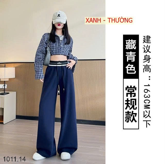 25HA1011.14 - QUẦN NỈ DÁNG XUÔNG CẠP CAO ALLA