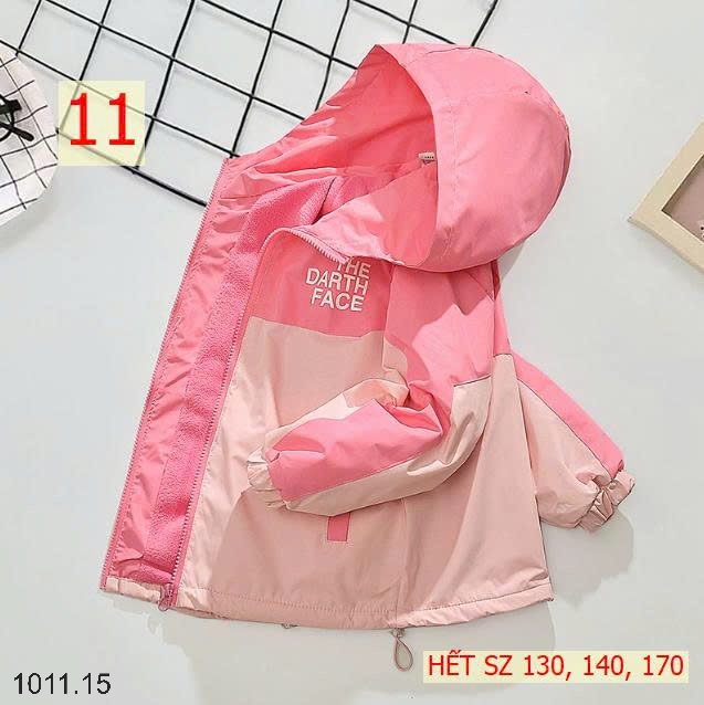 25HA1011.15 - ÁO KHOÁC GIÓ LÓT NỈ ẤM CHO BÉ GÁI SIZE ĐẠI DHM