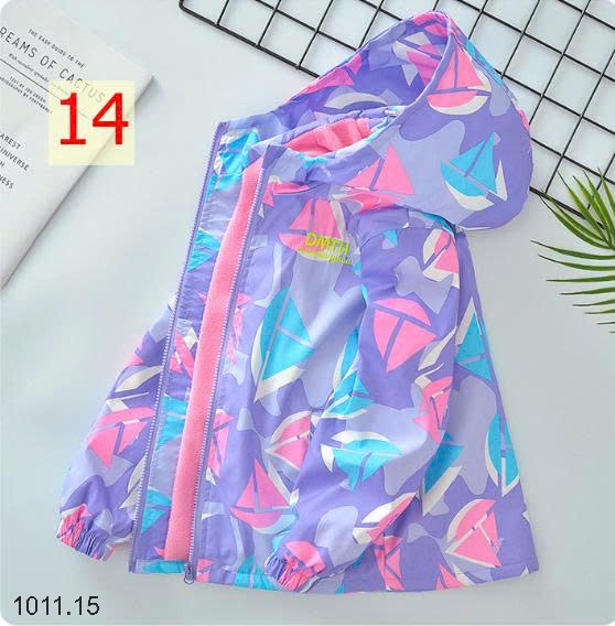 25HA1011.15 - ÁO KHOÁC GIÓ LÓT NỈ ẤM CHO BÉ GÁI SIZE ĐẠI DHM