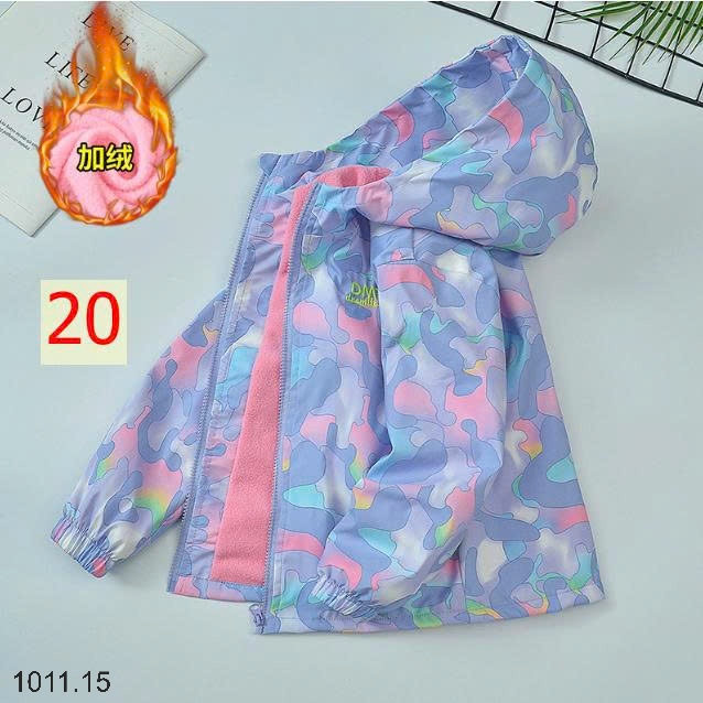 25HA1011.15 - ÁO KHOÁC GIÓ LÓT NỈ ẤM CHO BÉ GÁI SIZE ĐẠI DHM