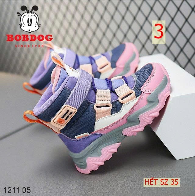 25HA1211.05 - GIÀY THỂ THAO LÓT LÔNG ĐẾ CHỐNG TRƠN TRƯỢT BOBDOG CHO BÉ