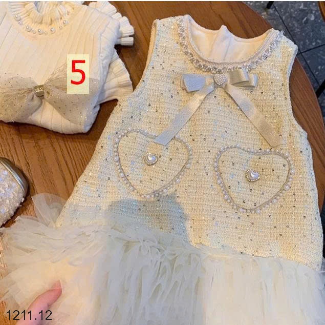 25HA1211.12 - VÁY DẠ BA LỖ CHO BÉ YÊU